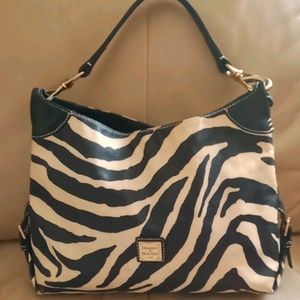 Dooney & Bourke Zebra Print Leather Shoulder Bag